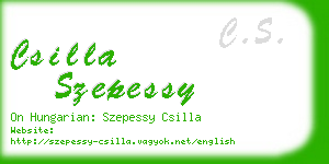 csilla szepessy business card